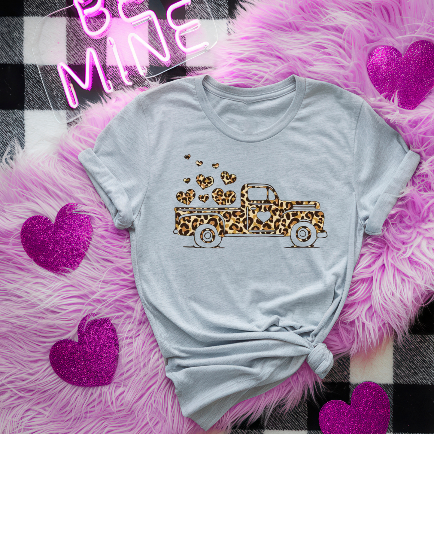 Leopard Vintage Truck Heart Tee