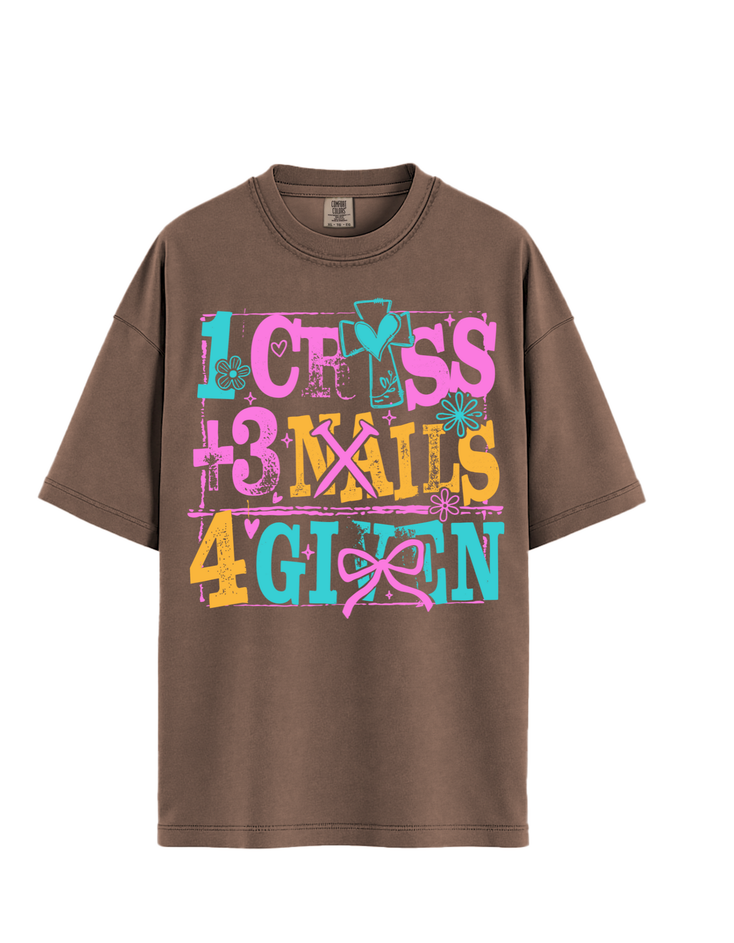 1 Cross 3 Nails 4 Given Heavyweight Tee
