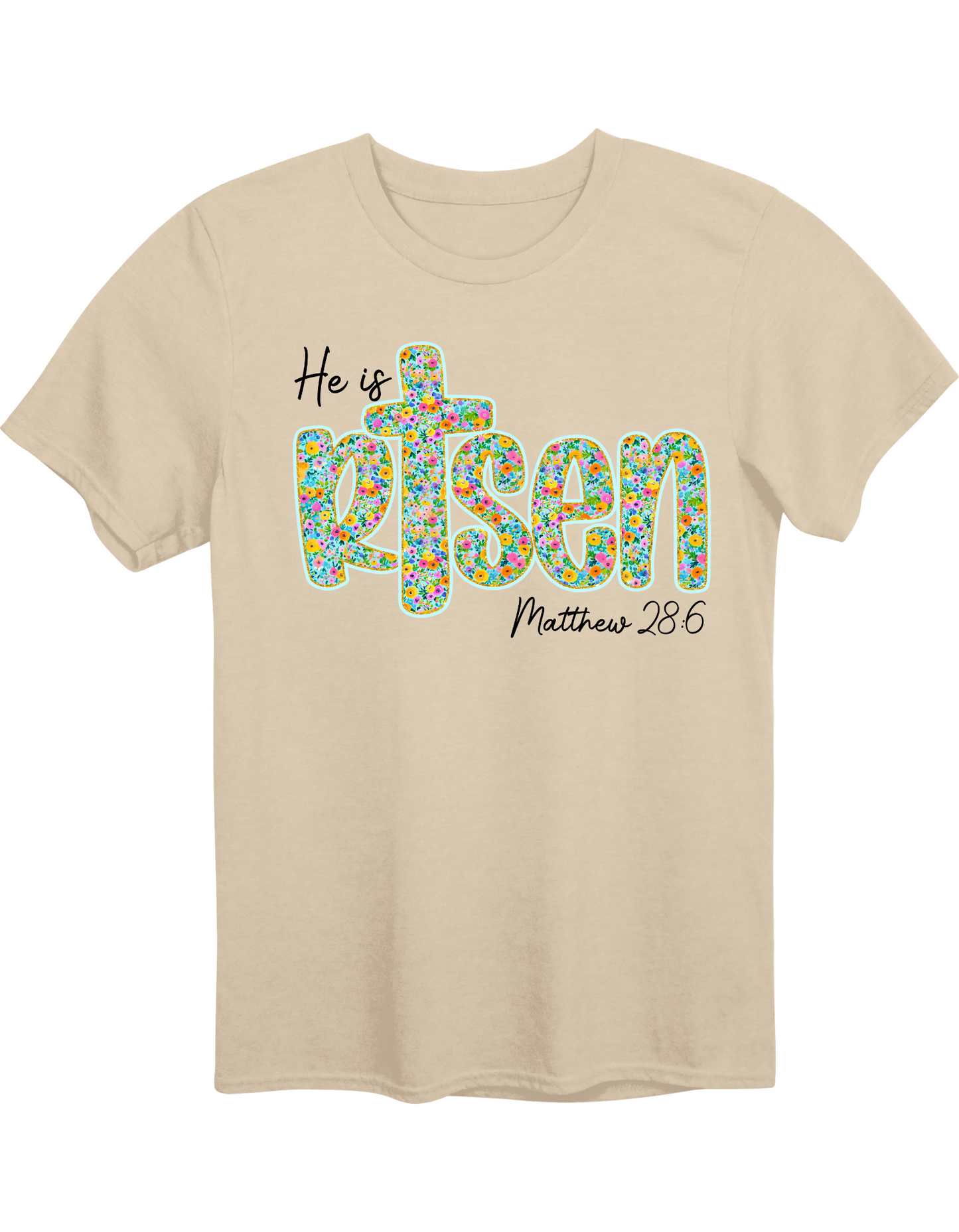He is Risen Floral Tee
