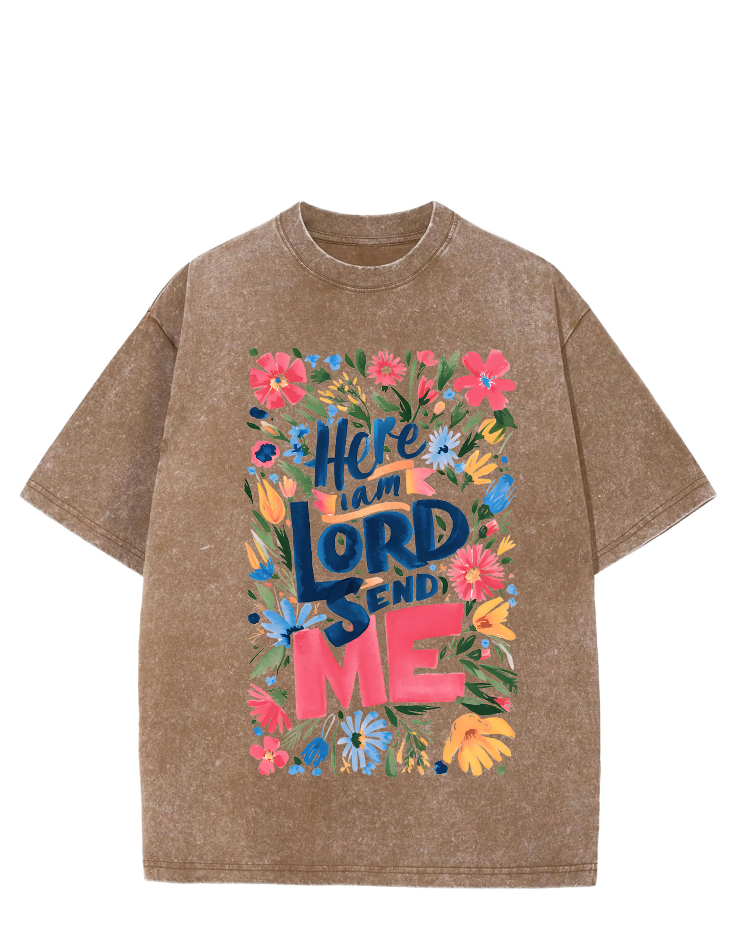 Here I Am Lord Oversized Washed Tee