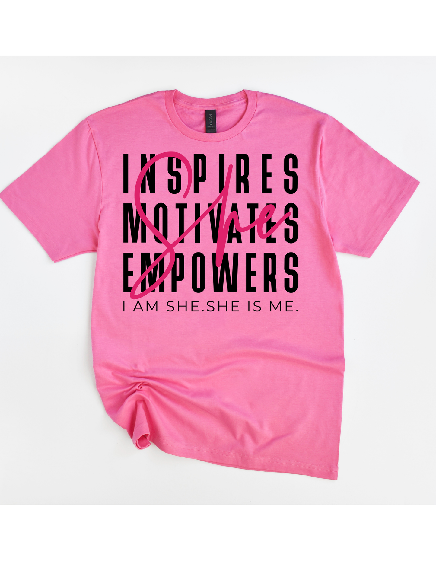 She Inspires Motivates Empowers Tee