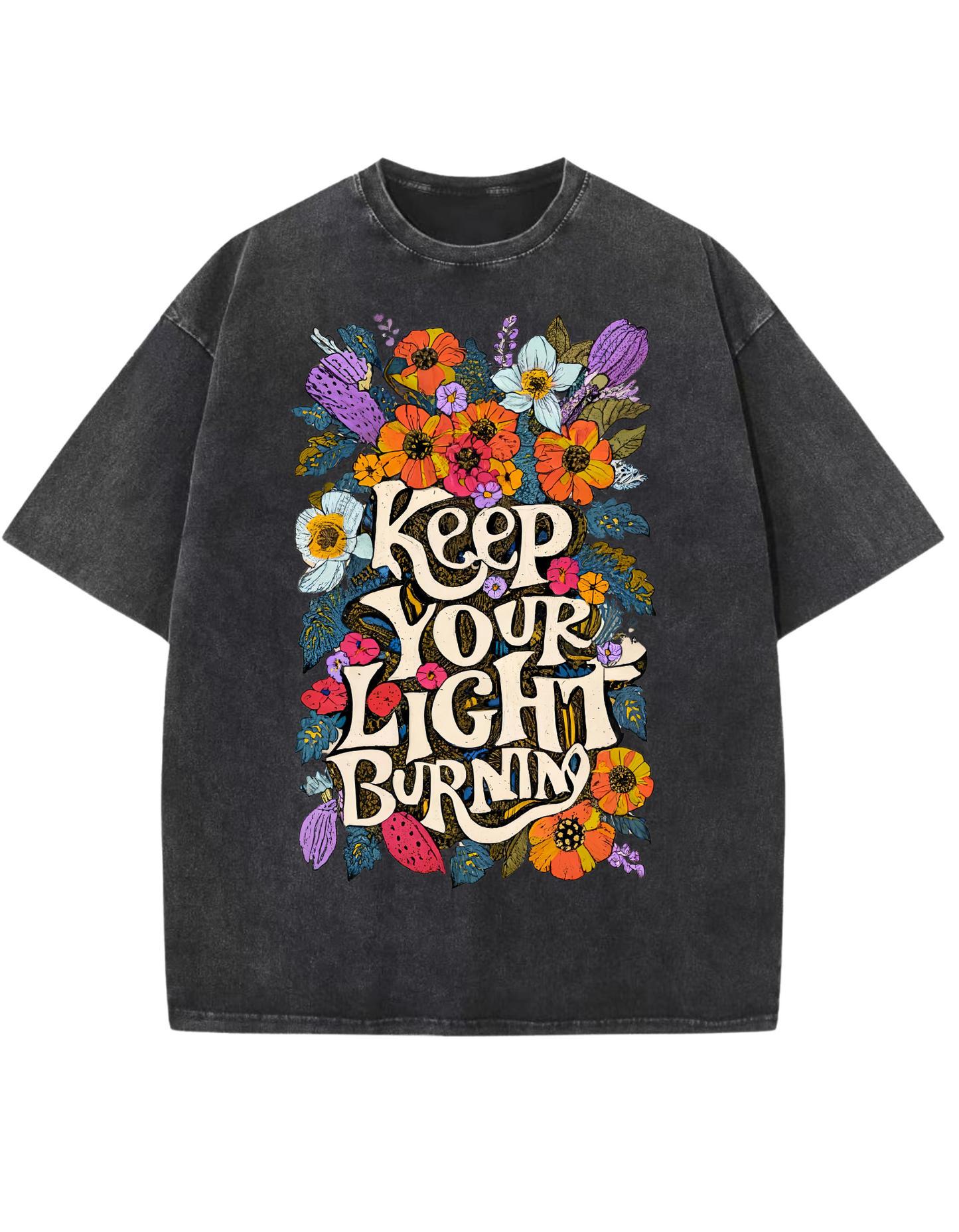 Keep Your Light Burning Oversized Washed Tee