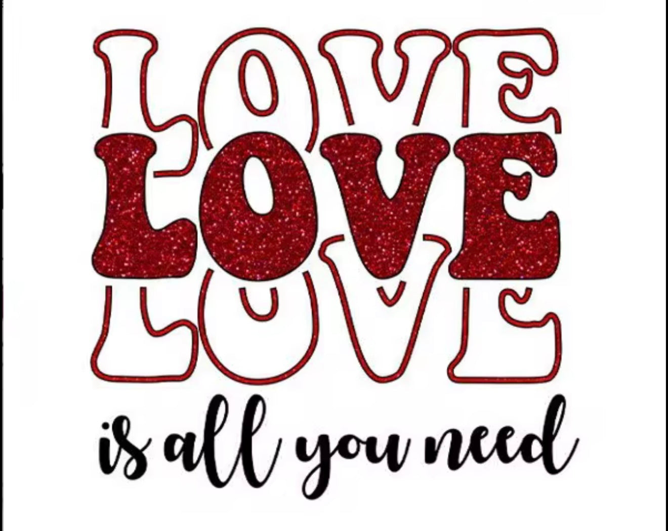 LOVE X 3 DTF Transfer ONLY