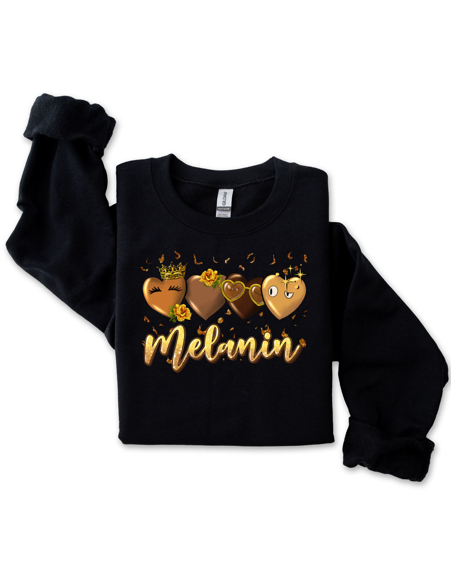 Melanin Heart on Fire Sweatshirt
