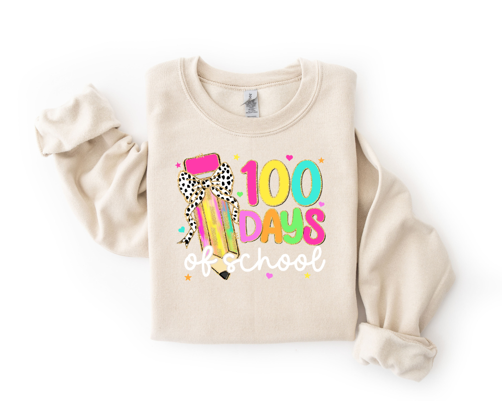 100 Days of School Sweatshirt (White)