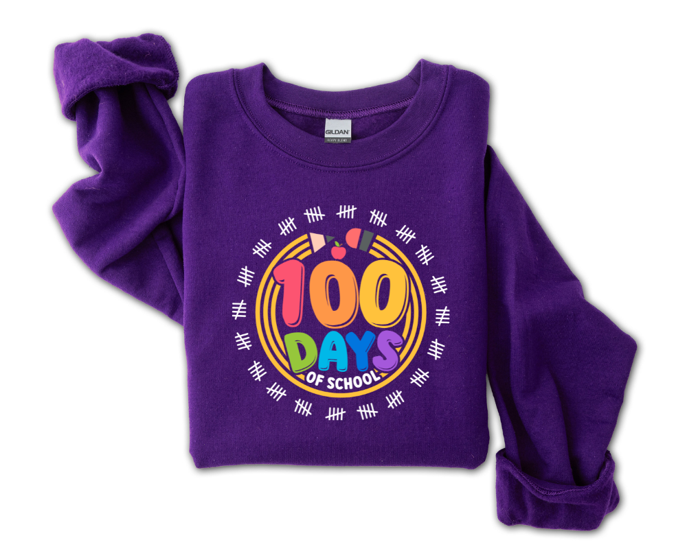 100 Day of School Sweatshirt (White)