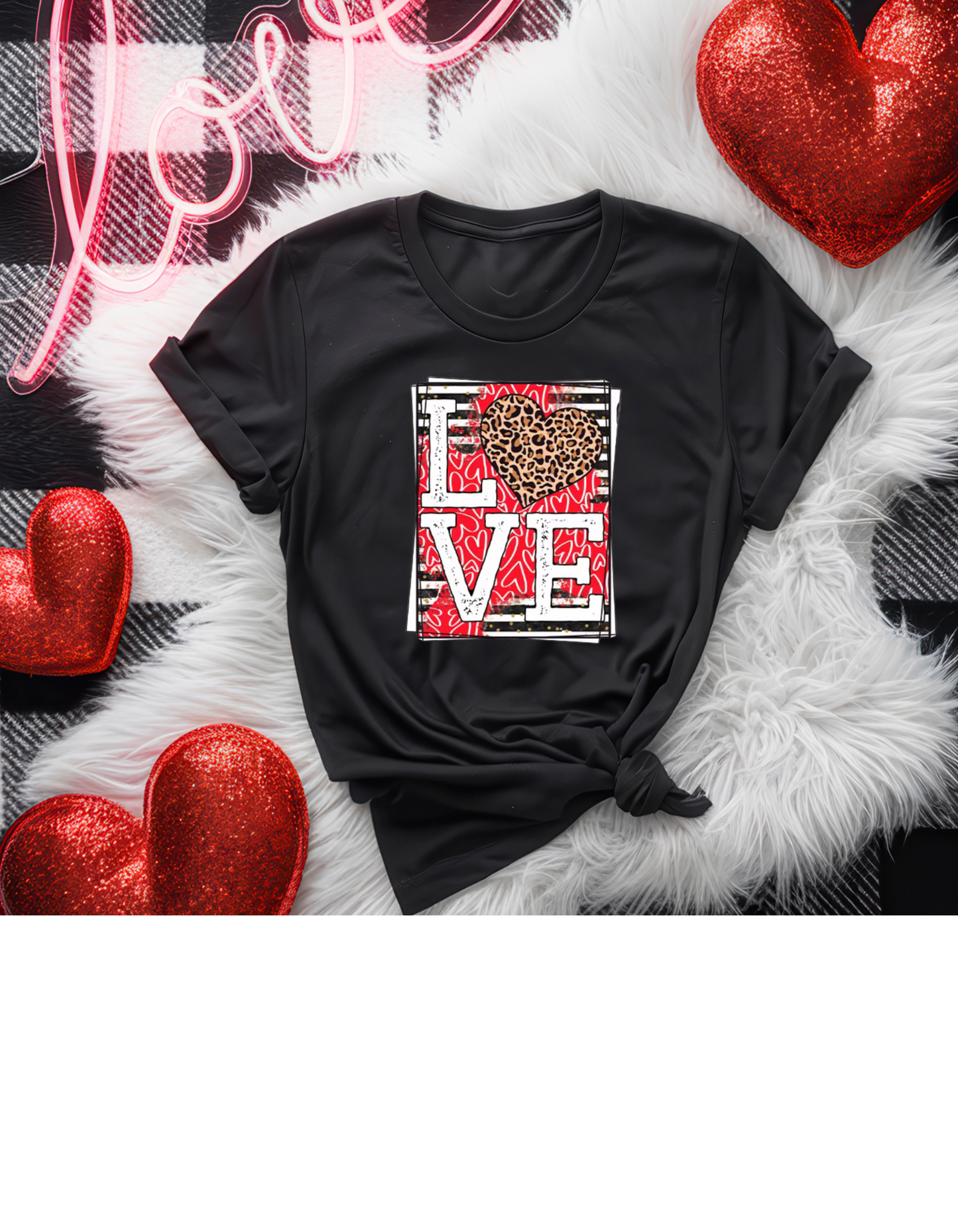 LOVE Leopard Heart Tee