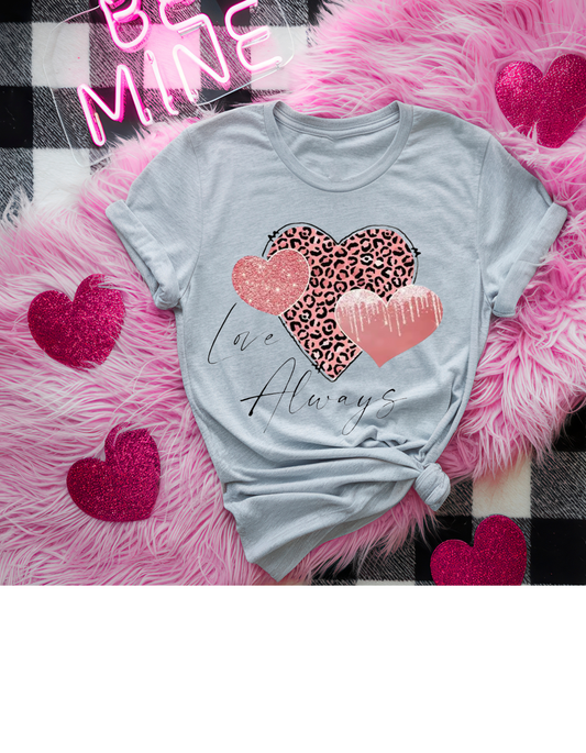 Love Always Pink & Leopard Tee
