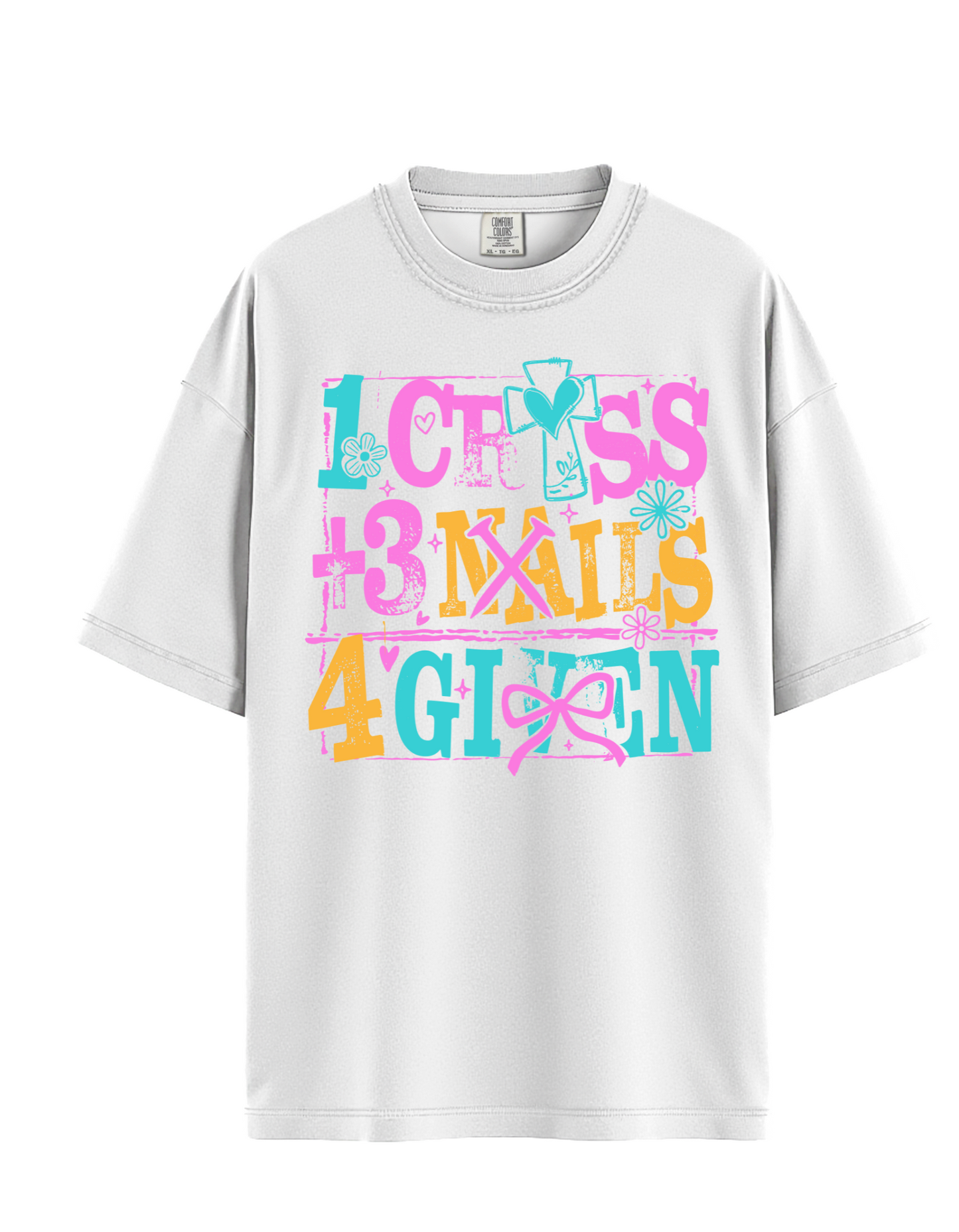 1 Cross 3 Nails 4 Given Heavyweight Tee