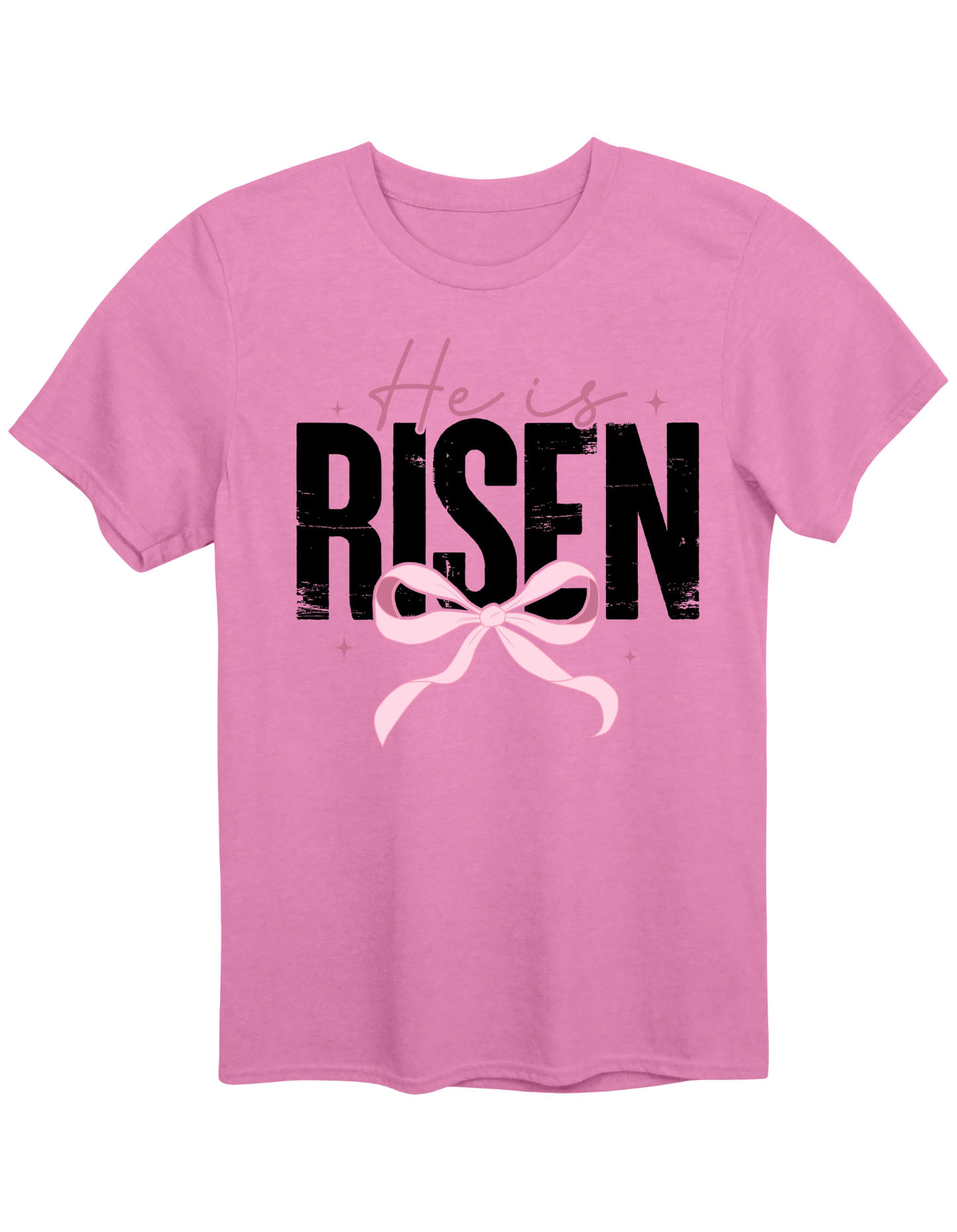 He is Risen Pink Bow Tee