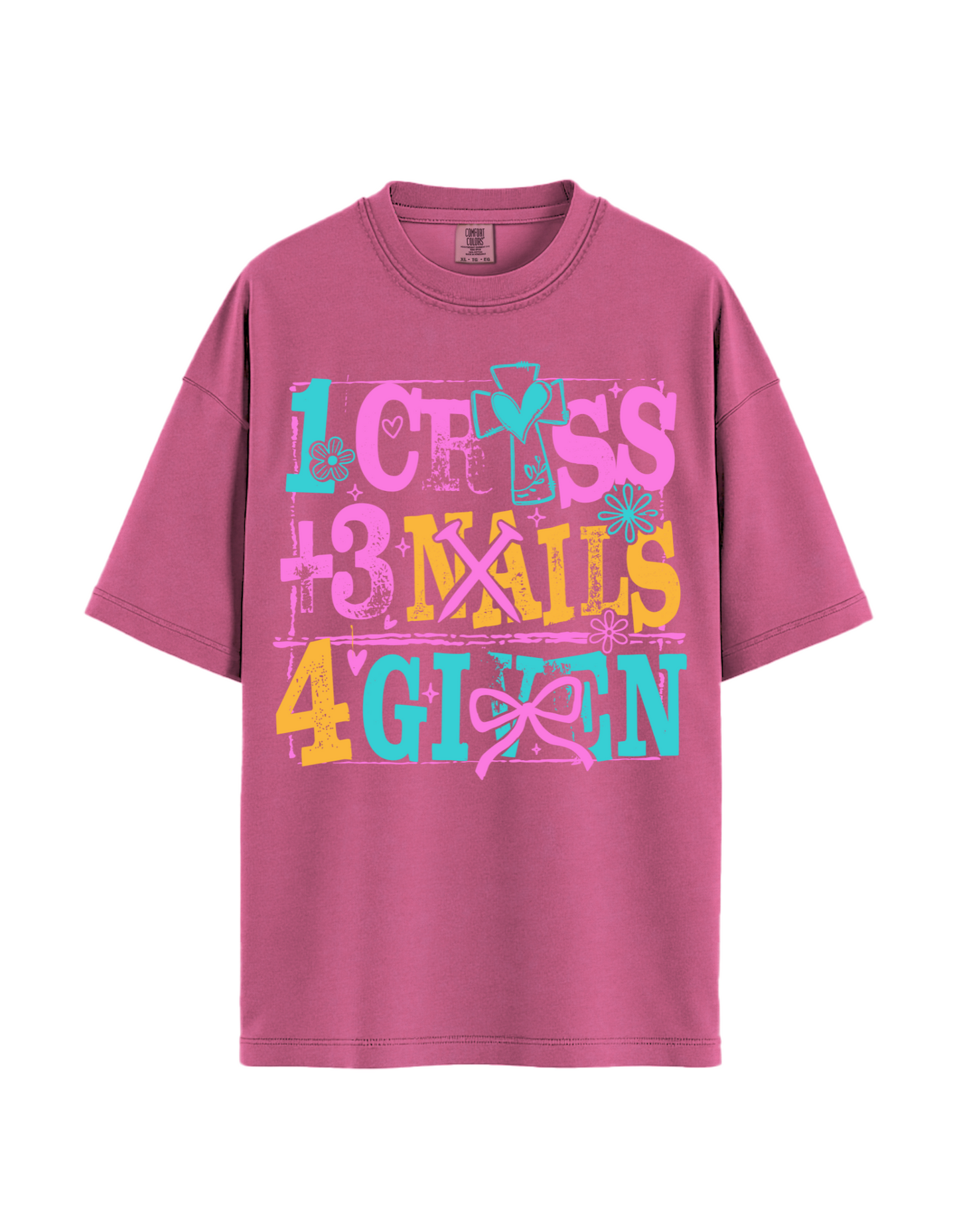 1 Cross 3 Nails 4 Given Heavyweight Tee