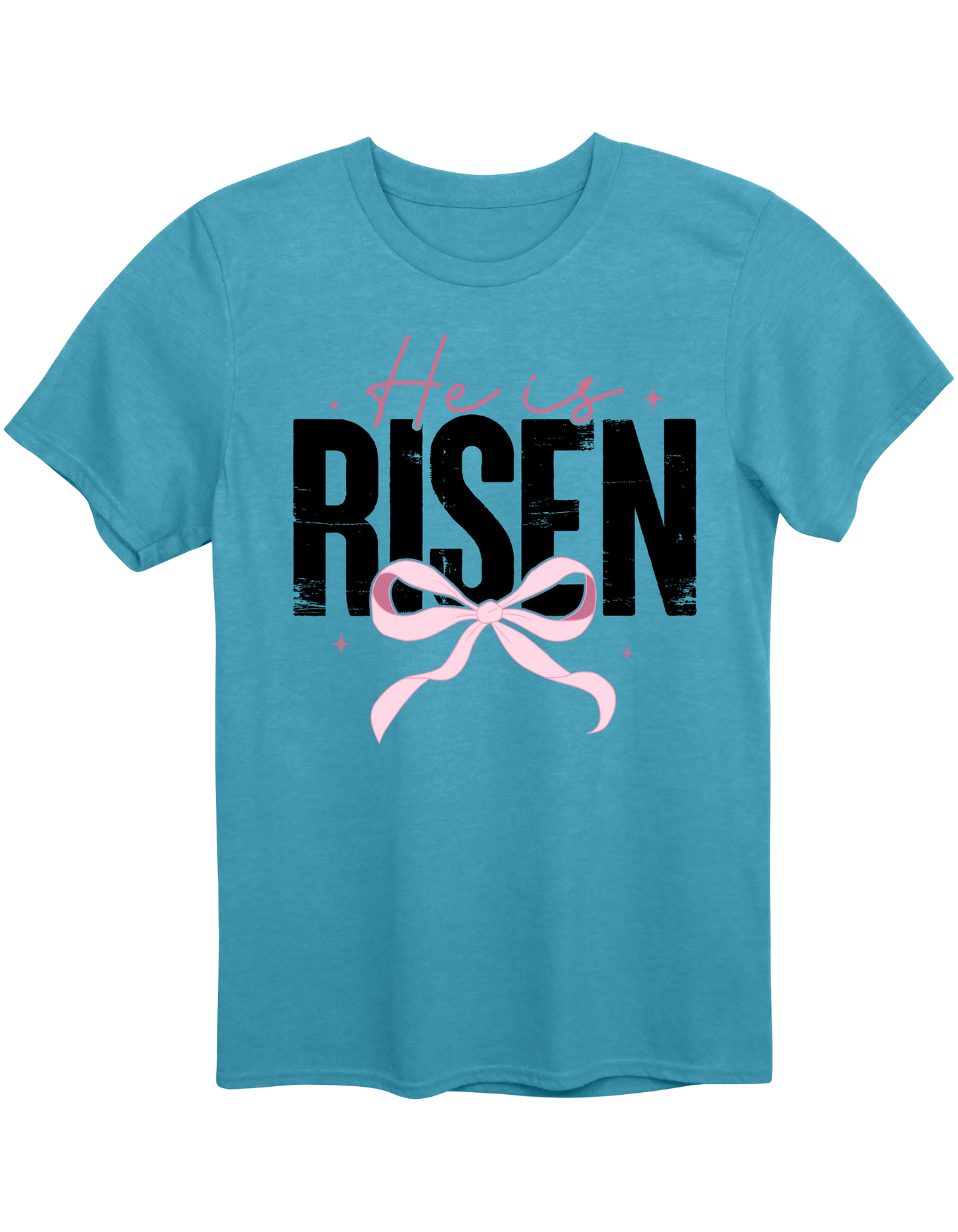 He is Risen Pink Bow Tee