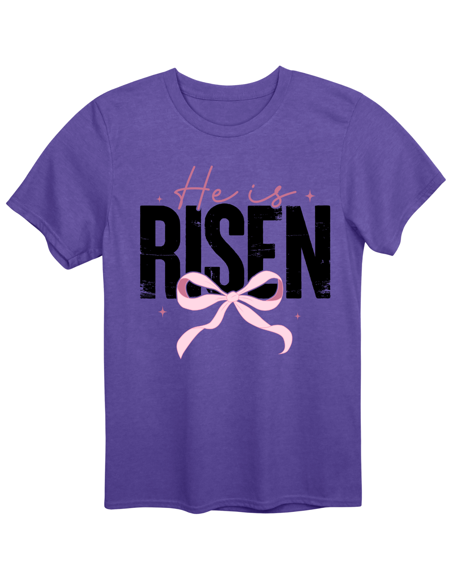 He is Risen Pink Bow Tee