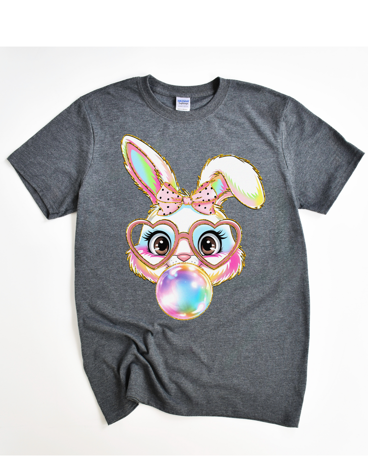 Miss Bunny Bubble Tee (Pink & Black Polka Dot Bow)