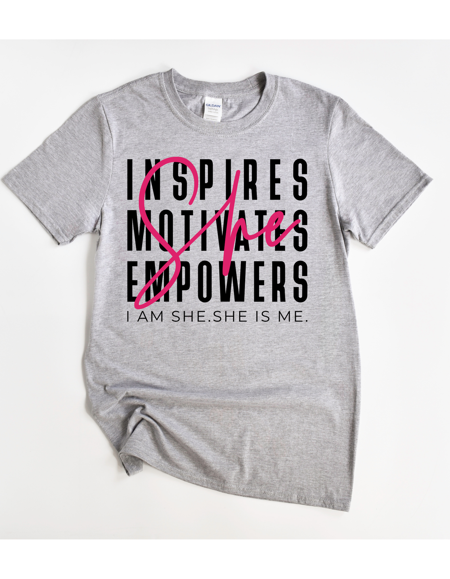 She Inspires Motivates Empowers Tee