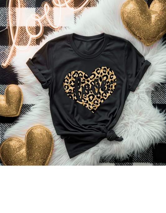 Leopard Heart Love Tee