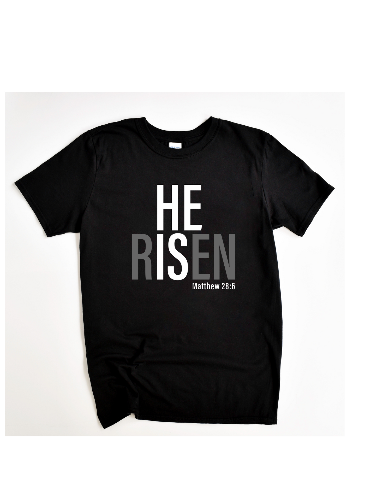 He is Risen Tee (Black/White)