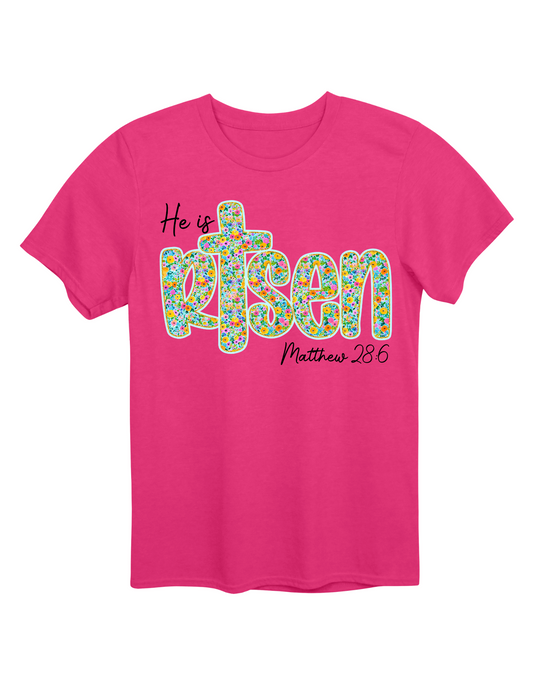He is Risen Floral Tee