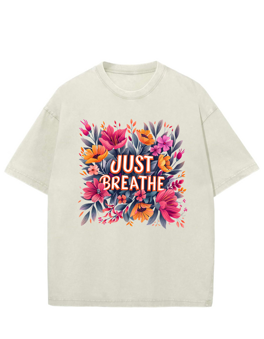 Just Breath Oversized Washed Tee