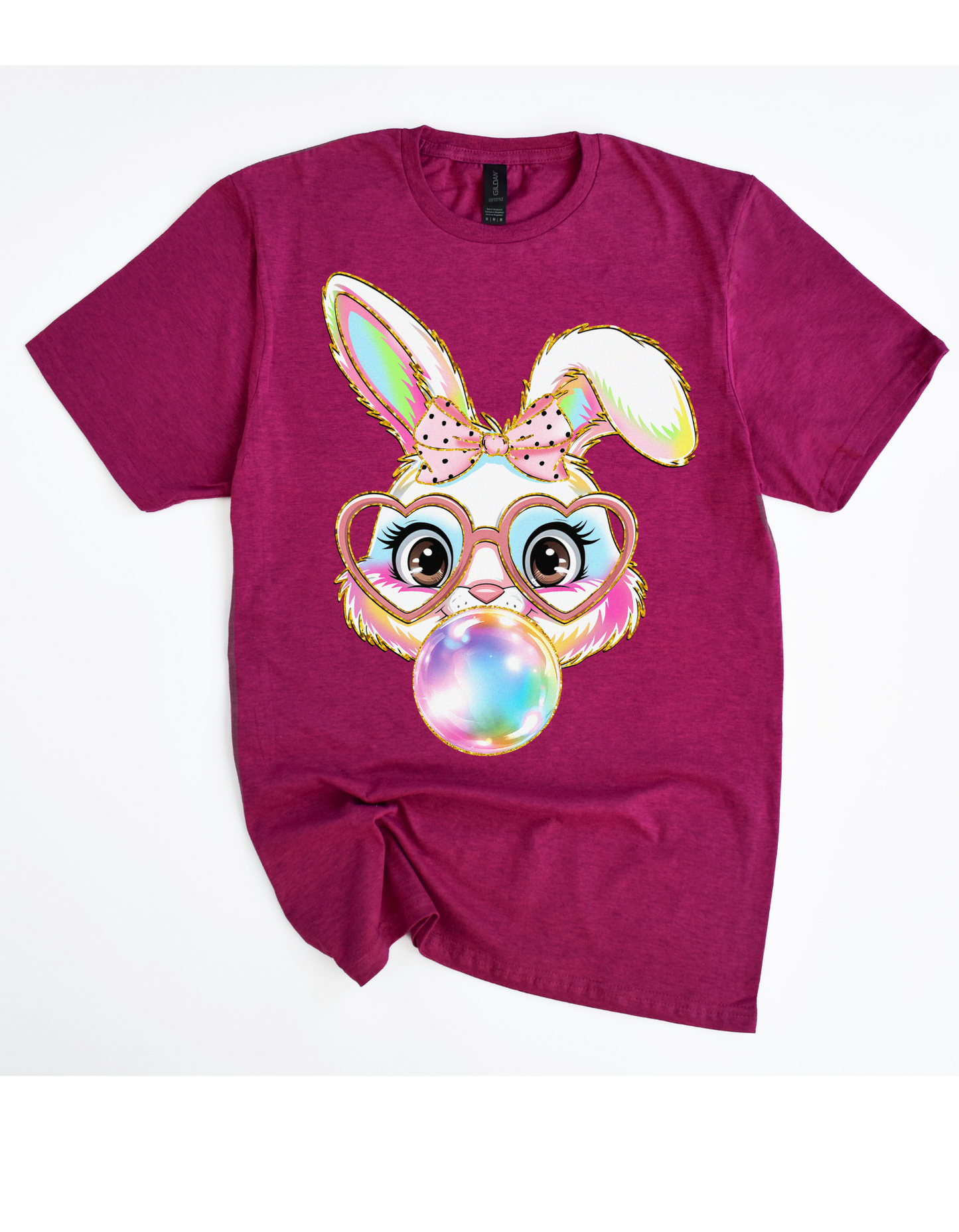 Miss Bunny Bubble Tee (Pink & Black Polka Dot Bow)