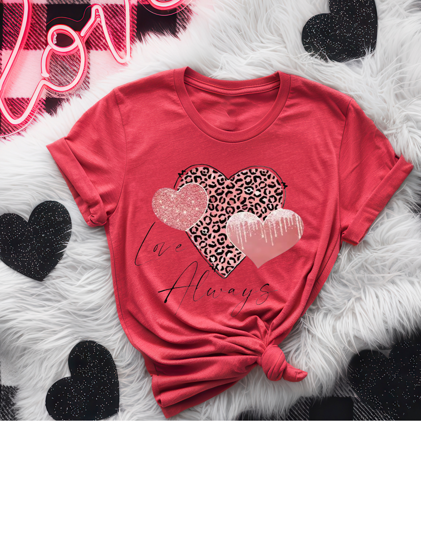 Love Always Pink & Leopard Tee