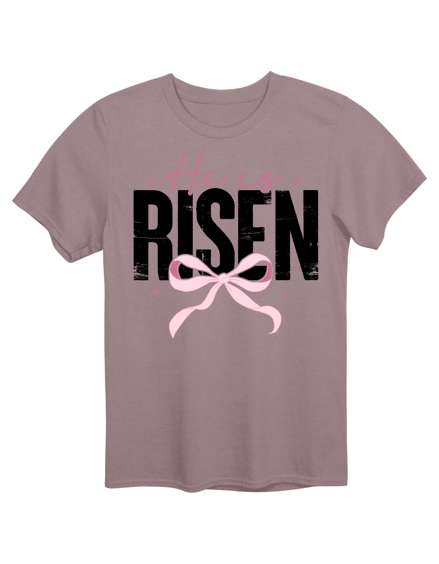 He is Risen Pink Bow Tee