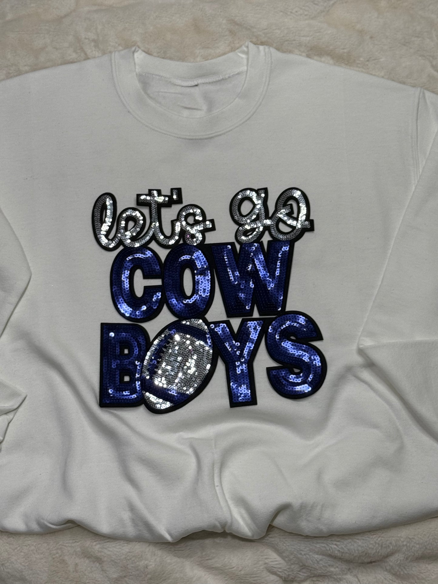 Let's go COWBOYS Sequin Patch Sweatshirt