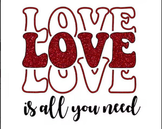 LOVE X 3 DTF Transfer ONLY