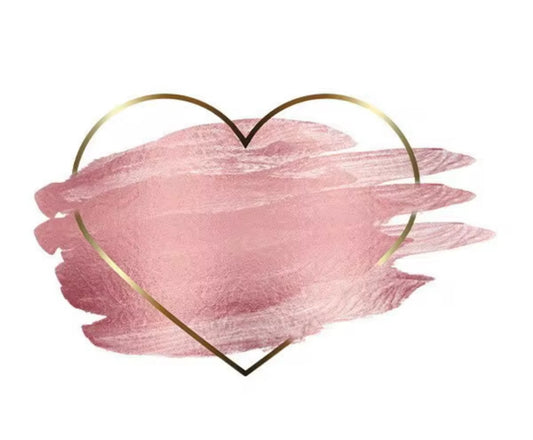 Pink Blank Heart DTF Transfer ONLY