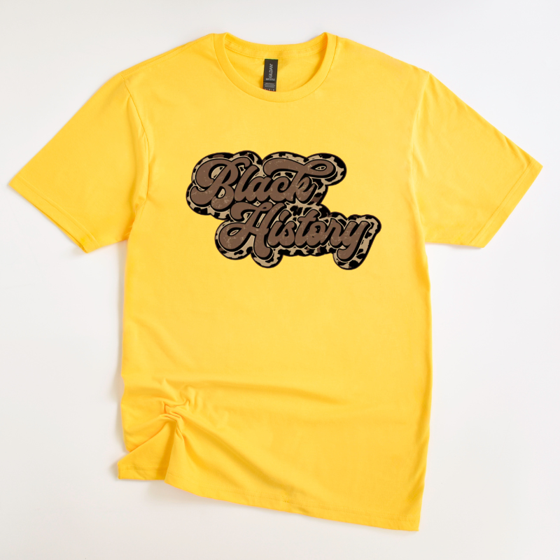 Black History Leopard Retro Tee