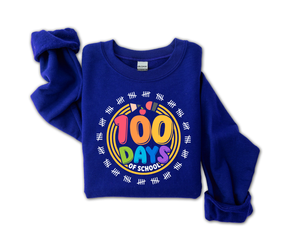100 Day of School Sweatshirt (White)