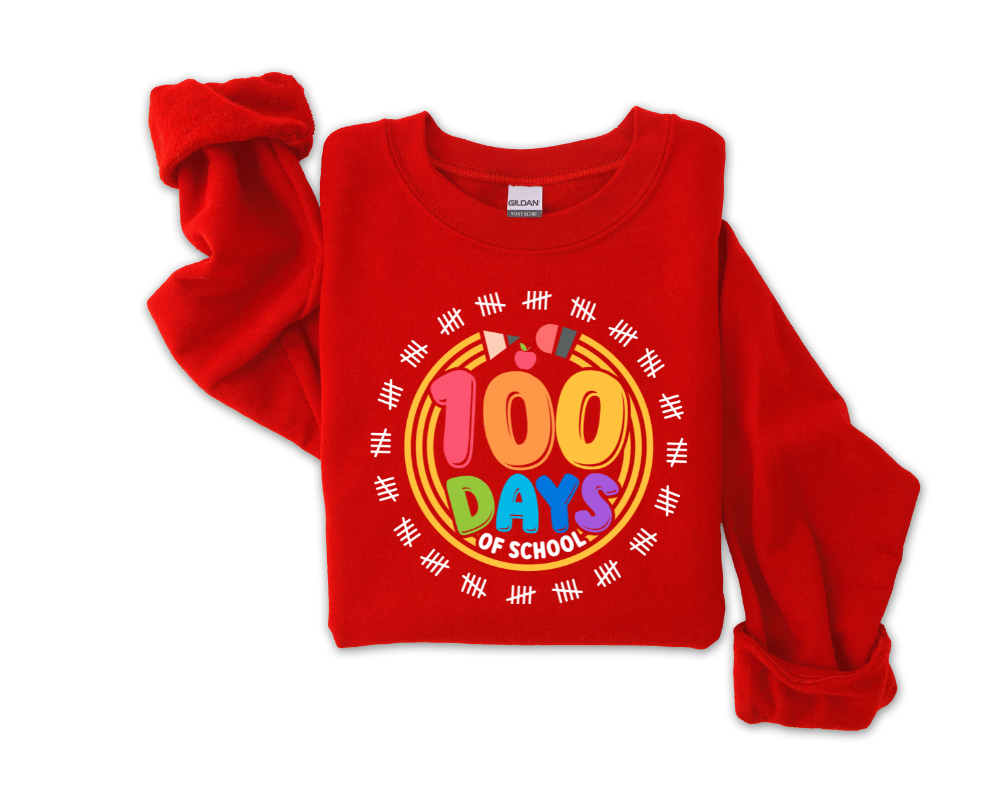 100 Day of School Sweatshirt (White)